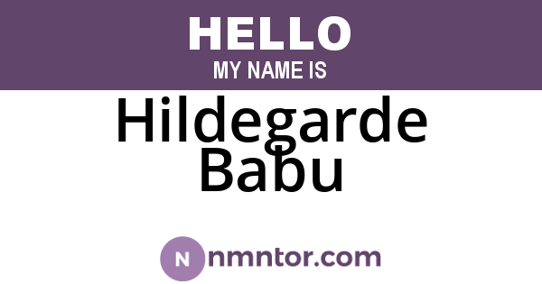 Hildegarde Babu