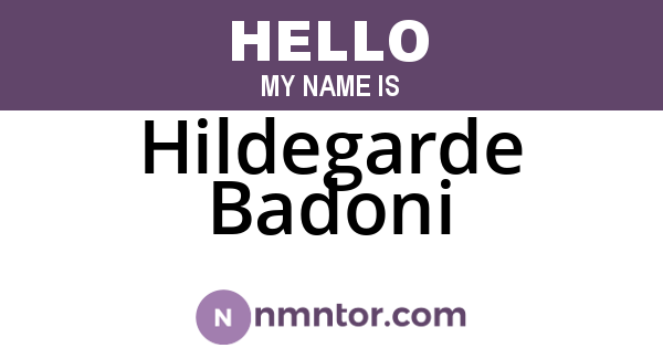 Hildegarde Badoni