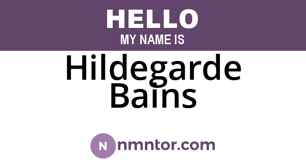 Hildegarde Bains