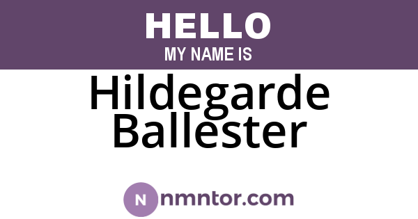 Hildegarde Ballester
