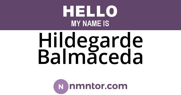 Hildegarde Balmaceda