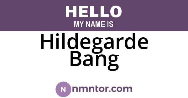 Hildegarde Bang