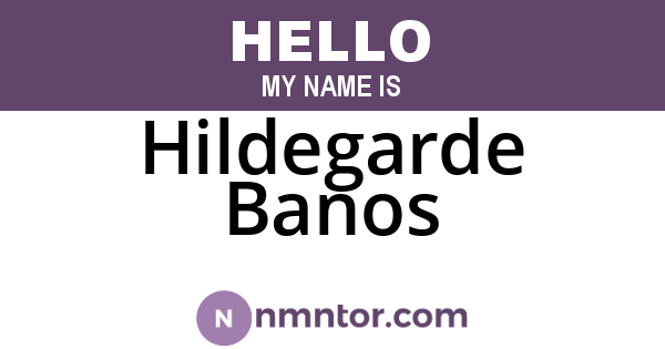 Hildegarde Banos