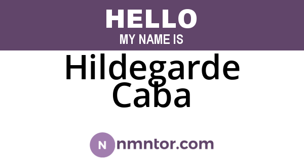Hildegarde Caba