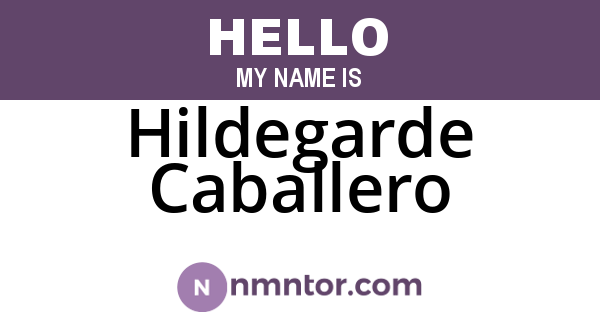 Hildegarde Caballero