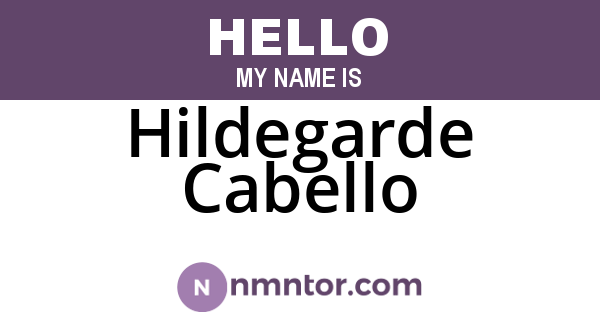 Hildegarde Cabello