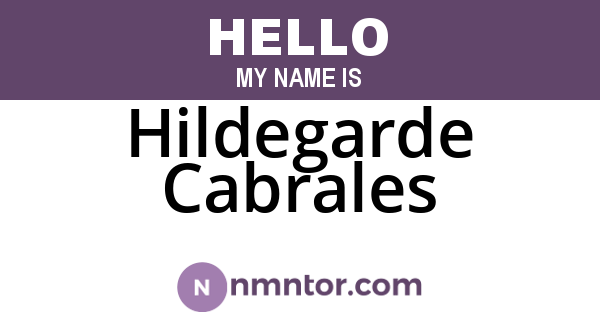 Hildegarde Cabrales