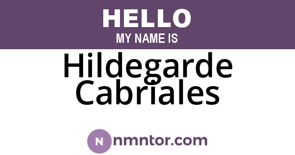 Hildegarde Cabriales