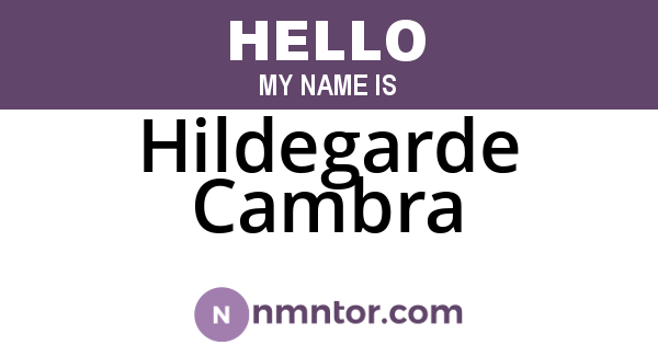 Hildegarde Cambra