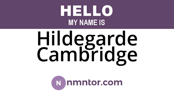 Hildegarde Cambridge