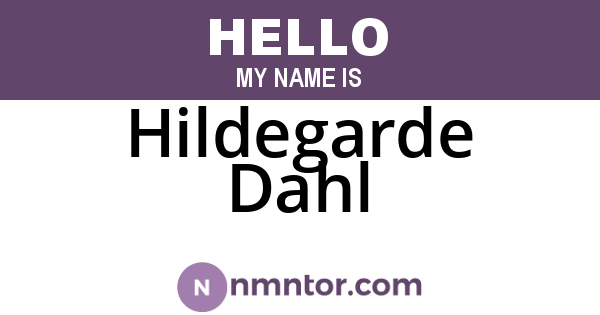 Hildegarde Dahl