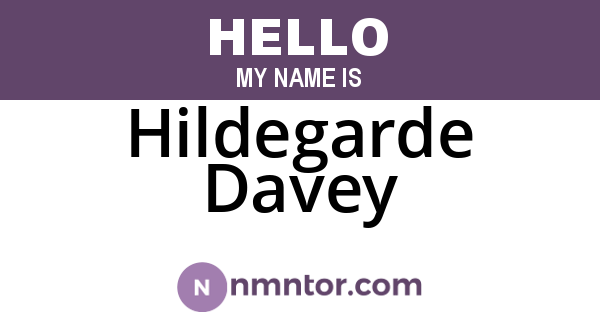 Hildegarde Davey