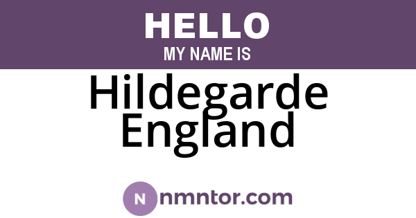 Hildegarde England