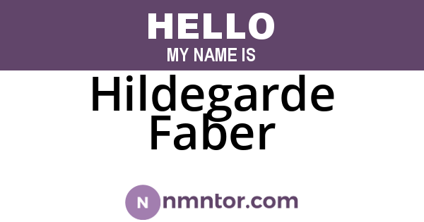 Hildegarde Faber