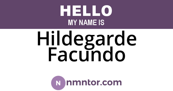 Hildegarde Facundo