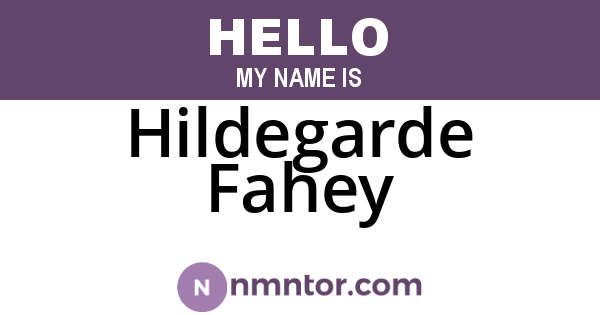 Hildegarde Fahey