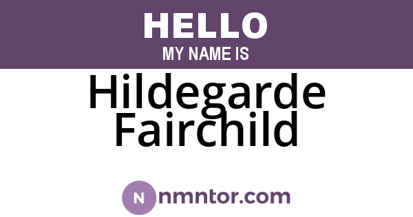 Hildegarde Fairchild