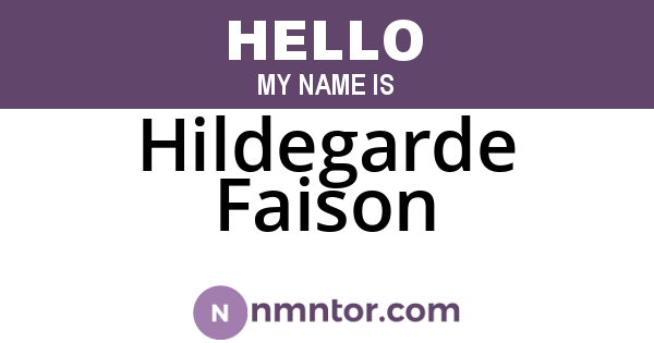Hildegarde Faison