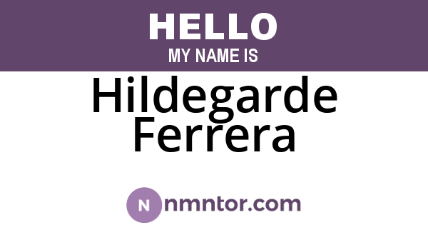 Hildegarde Ferrera