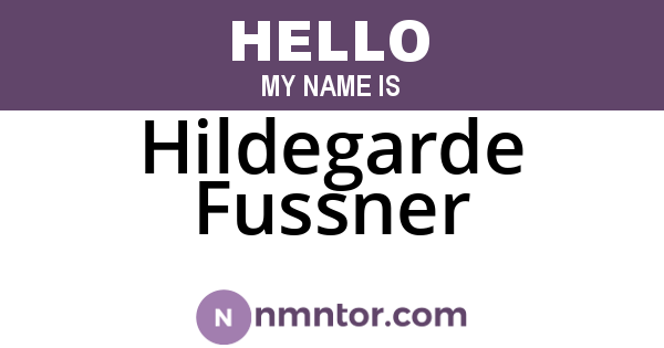 Hildegarde Fussner