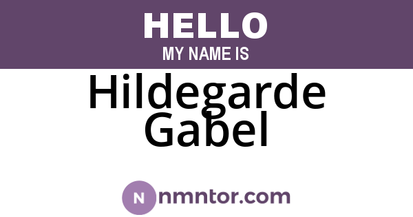 Hildegarde Gabel