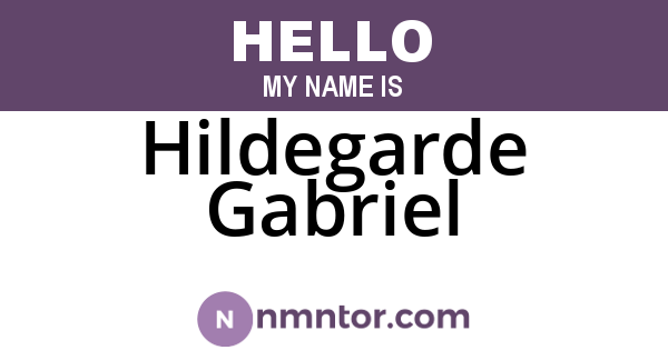 Hildegarde Gabriel