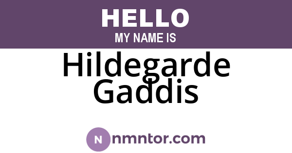 Hildegarde Gaddis