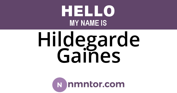 Hildegarde Gaines