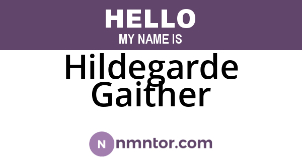 Hildegarde Gaither
