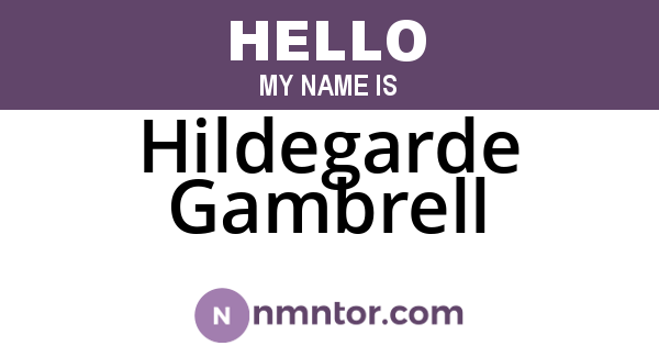 Hildegarde Gambrell