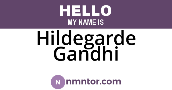 Hildegarde Gandhi