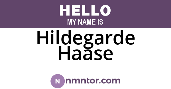 Hildegarde Haase
