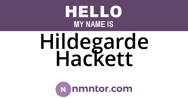 Hildegarde Hackett