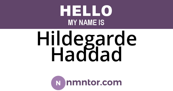 Hildegarde Haddad