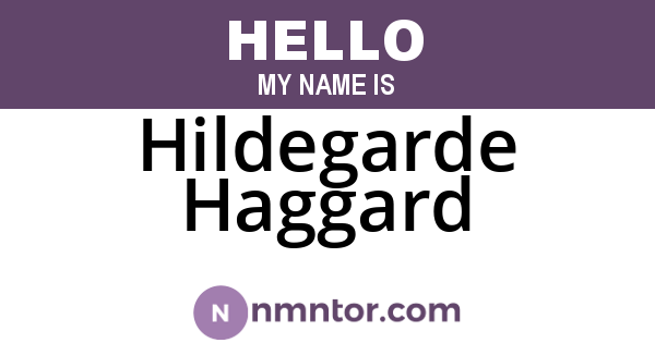 Hildegarde Haggard