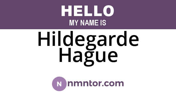 Hildegarde Hague