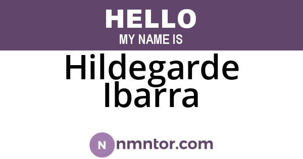 Hildegarde Ibarra