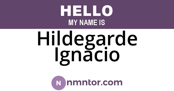 Hildegarde Ignacio