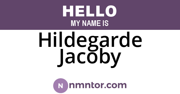 Hildegarde Jacoby