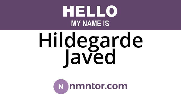 Hildegarde Javed