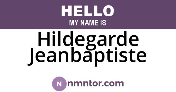 Hildegarde Jeanbaptiste