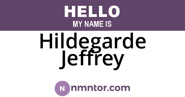 Hildegarde Jeffrey