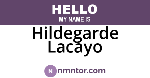 Hildegarde Lacayo