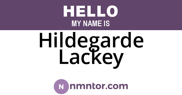 Hildegarde Lackey