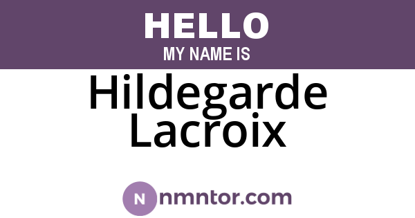 Hildegarde Lacroix