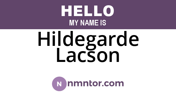 Hildegarde Lacson