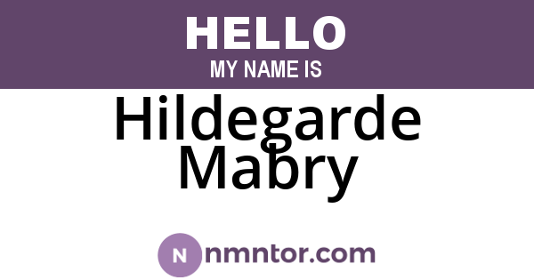 Hildegarde Mabry