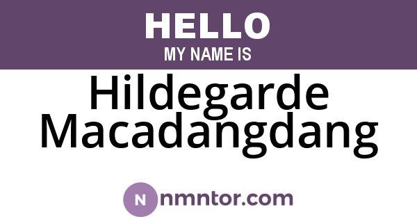 Hildegarde Macadangdang