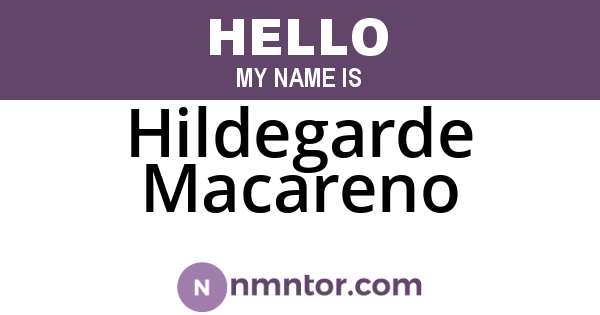 Hildegarde Macareno