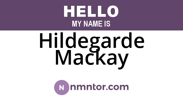 Hildegarde Mackay